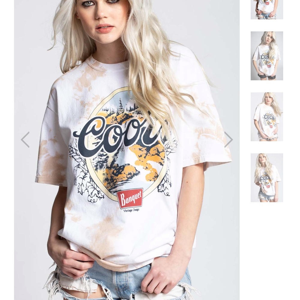 Recycled Karma Coors Banquet Tie Dye Tee New